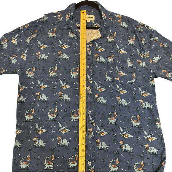 Tipsy Elves Fossilized Flag Print‎ Men's 2XL Shirt 4th of July Ltd Edition - Picture 8 of 11